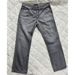INC  men size 34X30 slim straight cut gray denim jeans